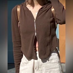 Brown Zip-Up Jacket
